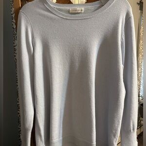 Elegant Light Blue Crew Neck Sweater